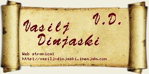Vasilj Dinjaški vizit kartica
